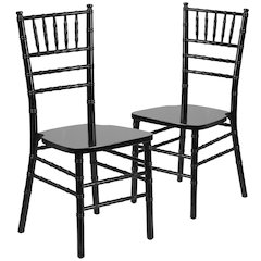2 Pk. HERCULES Series Black Wood Chiavari Chair