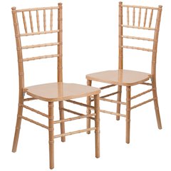 2 Pk. HERCULES Series Natural Wood Chiavari Chair