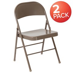 Set of 2 Metal Folding Chairs