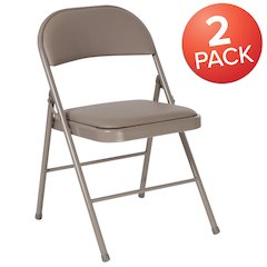 Set of 2: Padded Metal Folding Chair