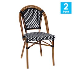 Classic Commercial Grade Indoor/Outdoor French Bistro Chair, Set of 2
