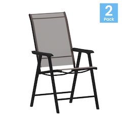 Set of 2 Modern Patio Folding Chairs
