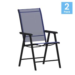 Set of 2 Modern Patio Folding Chairs
