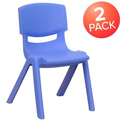 Set of 2 Plastic School Chairs