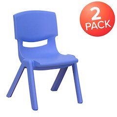 Set of 2 Plastic School Chairs