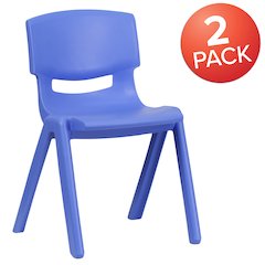 Set of 2 Plastic School Chairs