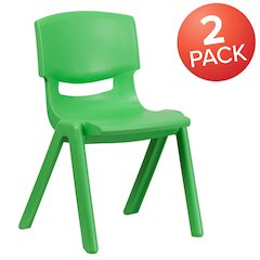 Set of 2 Stacking Plastic Chairs for Elementary Students