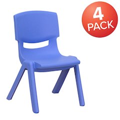 Set of 4 Plastic School Chairs