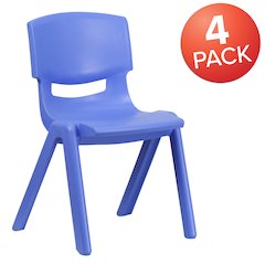 Set of 4 Plastic School Chairs