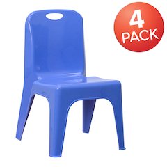Set of 4 Plastic School Chairs