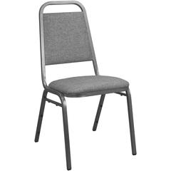 Charcoal Gray Fabric-Padded Banquet Stackable Chairs