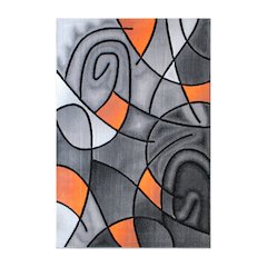 5' x 7' Orange Abstract Area Rug - Olefin Rug