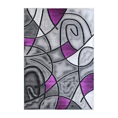 8' x 10' Purple Abstract Area Rug - Olefin Rug