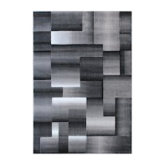 5' x 7' Gray Color Blocked Area Rug - Olefin Rug