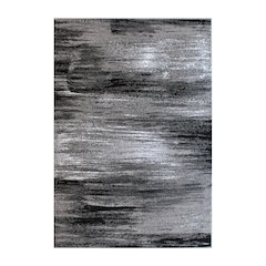 5' x 7' Gray Scraped Design Area Rug - Olefin Rug with Jute Backing