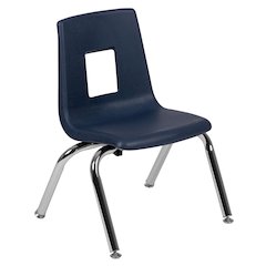Advantage Navy Student Stack School Chair - 12-inch