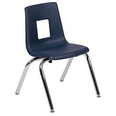 Advantage Navy Student Stack School Chair - 14-inch