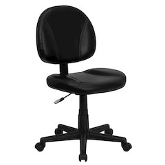 Mid-Back Black Swivel Ergonomic Task Office Chair with Back Depth Adjustment