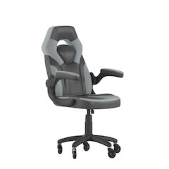 X10 Gaming Chair Racing Office Computer Chair, Gray/Black LeatherSoft