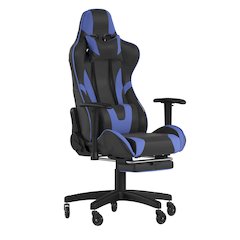 X30 Gaming Chair Racing Computer Chair with Back, Slide-Out Footrest, in Blue