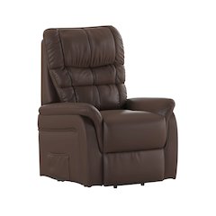 HERCULES Series Cognac LeatherSoft Remote Powered Lift Recliner for Elderly