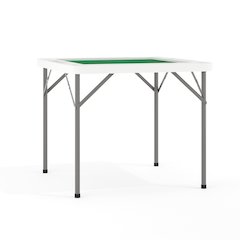 34.5" Square 4-Player Folding Card Game Table with Green Playing Surface and Cup Holders