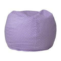 Small Lavender Dot Refillable Bean Bag Chair for Kids and Teens