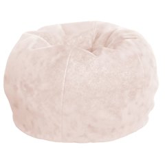 Dillon Small Blush Furry Refillable Bean Bag Chair for Kids and Teens