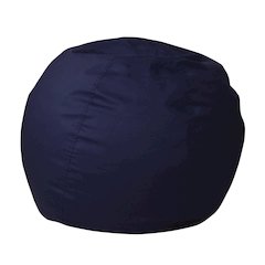 Small Solid Navy Blue Refillable Bean Bag Chair for Kids and Teens
