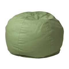 Small Solid Green Refillable Bean Bag Chair for Kids and Teens
