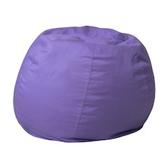 Small Solid Purple Refillable Bean Bag Chair for Kids and Teens