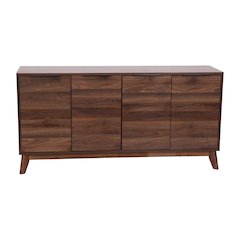 60 in 4 Door Storage Buffet Sideboard, TV Stand for up to 64" TV's, Dark Walnut