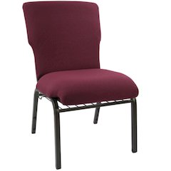 Maroon Discount Church Chair - 21 in. Wide