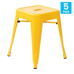 Set of 4 Space Saving 18 Inch Indoor Dining Stool for home or business use