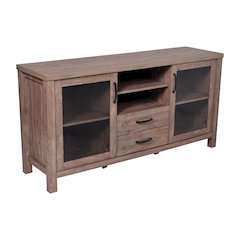 Brown 59in Modern Kitchen and Dining Room Buffet Sideboard Storage Cabinet
