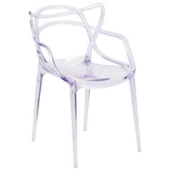 Transparent Fluid Style Stacking Side Chair