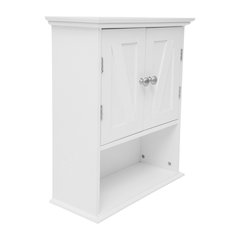 Farmhouse Wall Mounted Bathroom Medicine Cabinet, White
