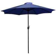 Navy 9 FT Round Umbrella with 1.5" Diameter Aluminum Pole