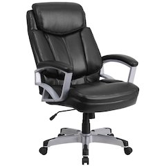 Big & Tall 500 lb. Rated Black Executive Swivel Ergonomic Office Chair with Arms