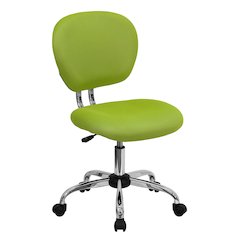 Mid-Back Apple Green Mesh Padded Swivel Task Office Chair with Chrome Base