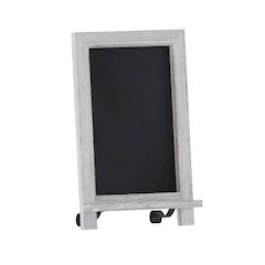 9.5" x 14" Whitewashed Tabletop Magnetic Chalkboard Sign