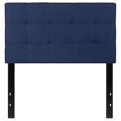 Quilted Tufted Upholstered Twin Size Headboard in Navy Fabric