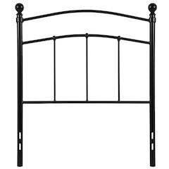 Decorative Black Metal Twin Size Headboard