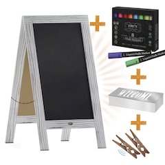 Vintage A-Frame Double Sided Indoor/Outdoor Magnetic Message Board Set