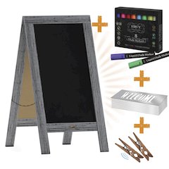 Vintage A-Frame Double Sided Indoor/Outdoor Magnetic Message Board Set