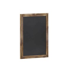 18" x 24" Torched Wood Wall Mount Magnetic Chalkboard Sign