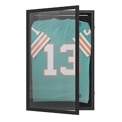 Contemporary 24 x 36 Lockable Jersey Display Case, Black