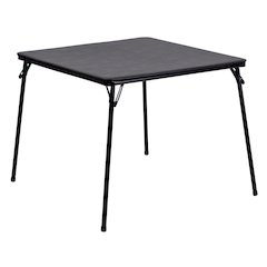 Black Folding Card Table - with Collapsible Legs