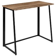 Small Rustic Natural Home Office Folding Computer Desk - 36"