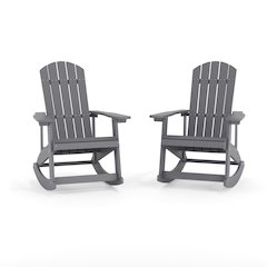 Adirondack Rocking Chair in Gray - Set of 2